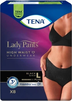 Majtki chłonne damskie Tena Lady Pants Plus Black L 8 szt (7322542298190)