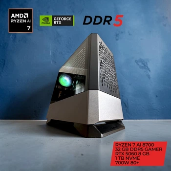 Ігровий ПК DDR5 Ryzen 7 AI 8700 / RTX 5060 8 GB / 32 GB DDR5 / 1 TB NVMe PCIe 4.0 / 700W (80+)