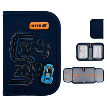 Пенал без наполнения Kite Speed Zone K25-622-4, 1 отделение, 2 отворота