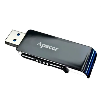 USB флешка Apacer AH356 64Гб для зберігання даних з високою швидкістю передачі USB 3.2 чорна