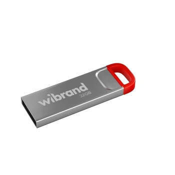 USB флешка Wibrand 32GB для хранения данных компактный накопитель с защитой от воды и ударов красный