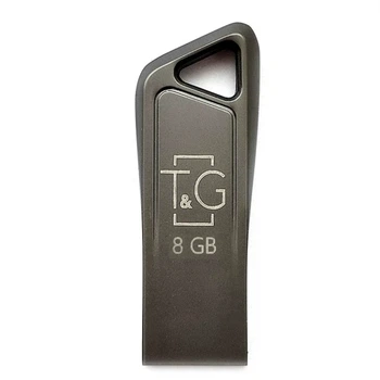 USB флешка T&G 8GB металлическая для хранения данных и переноса информации между устройствами