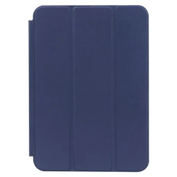 Чехол Smart Case для iPad Mini 2024 6 2021 защитный аксессуар из экокожи с функцией подставки темно-синий