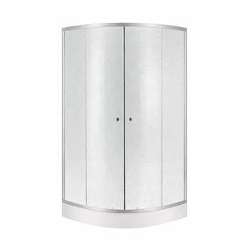 Душевая кабина Lidz Latwa SC90x90.SAT.LOW.FR, стекло Frost 4 мм + Lidz Душевой поддон KAPIELKA ST90x90x14