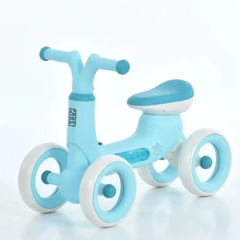 Беговел - толокар Profi Kids колеса 10' музыка подсветка Голубой (1053-3 MВВ)