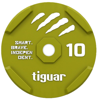 Tarcza olimpijska Tiguar Bumper 10 kg Oliwkowa TI-WBR01000 (5902860494782)