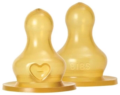 Змінні сосочки на пляшечку BIBS Bottle Niple 2 pack Latex Fast Flow (швидкий потік) 4+ m