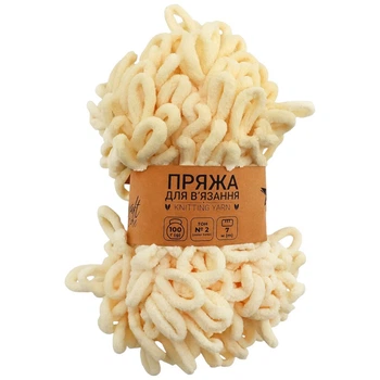 Пряжа для вязания руками плюшевая Craft time 100 г 7 м тонн №2 - 648193