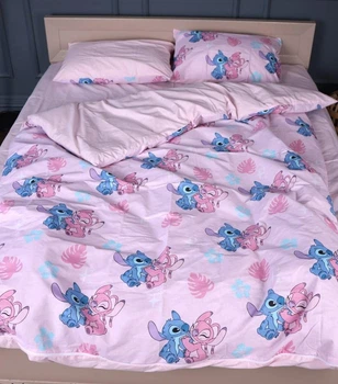 Комплект постельного белья Бязь Stitch Pink Dreams 143х210 см Розовый