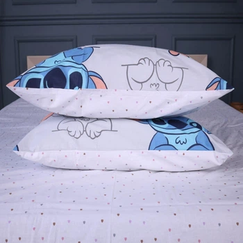 Наволочка Бязь Little Stitch 40*60 см Белый/Голубой