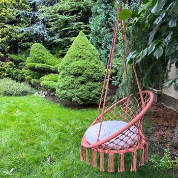 Подвесное кресло качалка Cappone (подвесная качеля кокон / гнездо) Кирпичное