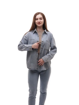 Сорочка джинсова жіноча L Світло-синій MIRA JEANS (701014-L)*