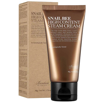 Крем з муцином равлика і бджолиною отрутою Benton Snail Bee High Content Steam Cream, 50 г