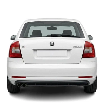 Накладка на бампер задній Skoda Octavia A5 Шкода Октавия А5 спідниця губа канарди чорного кольору склопластик під фарбування