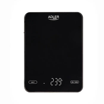 Ваги кухонні електронні Adler AD 3177 black 10 кг | заряджаються через USB-C