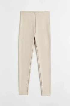 Легінси з екошкіри H&M 992042012c15 M бежеві (100006786)