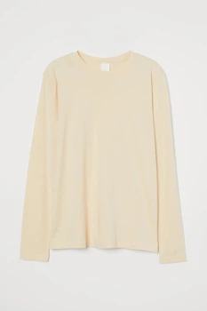 Лонгслів з бавовни H&M 929988005c15 M жовтий (100009256)
