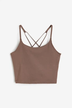 Спортивный топ H&M 1131730010c61 L коричневый (100009364)