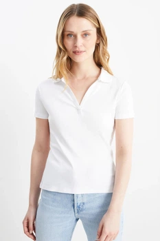 Поло из хлопка C&A 2220122c61 XXL белое (100008959)