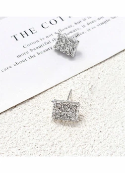 Сережки-гвоздики Shein sj25070248887222224 one size сріблясті (100007531)