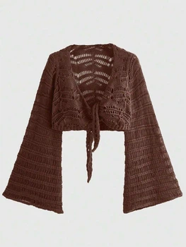 Легкий кардиган Shein rz2306167214947991 XS коричневый (100007856)