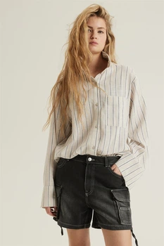 Джинсовые шорты H&M 1217057002c61 34 серые (100009479)