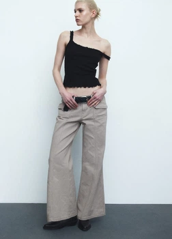 Джинси карго H&M 1216001005c34 34 сірі (100011491)