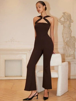 Комбинезон Shein sz25032001331382856 XS коричневый (100007880)