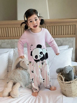 Пижама (лонгслив + штаны) Shein sk25080587377884304 122 см комбинированные (100008577)