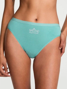 Женские трусики Victoria's Secret (399752896914) Stretch Cotton High-Leg Brief XXL зеленые