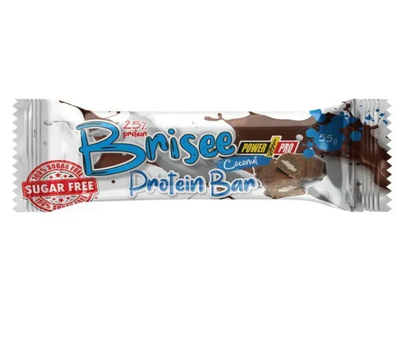 Батончик без цукру кокос Power Pro 25% Brisee Protein Bar 55 г