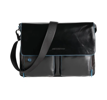Мужская кожаная сумка Piquadro Blue Square (B2) CA3337B2_N для ноутбука 16" и документов черная