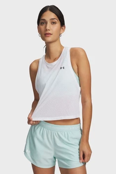 Жіноча біла майка Tech Sport Mesh Crop Tank Under Armour XS 6011229-100