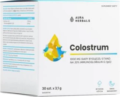 Молозиво Aura Herbals Colostrum 1000 мг 30 пакетиків (5902479616148)