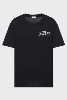 Жіноча чорна футболка Replay XS W3623F.000.M20994