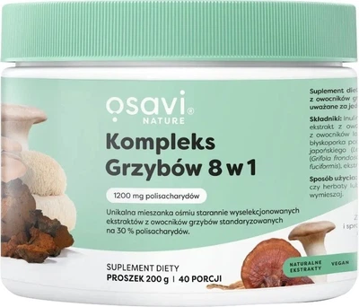 Комплекс грибів Osavi 8 в 1 200 г (5904139925928)