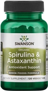Спіруліна та астаксантин Swanson 120 капсул (87614060729)
