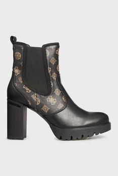 Жіночі чорні шкіряні ботильйони SABINA brown Guess 36 FL7SABLEA10