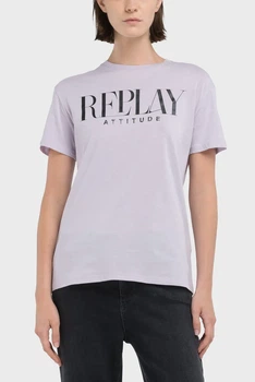 Жіноча бузкова футболка Replay XS W3566R.000.20994