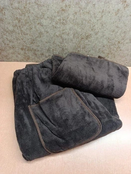 Набор для бани и сауны мужской 85х150см Графит (П4К-novo-m-sauna-0065-03)
