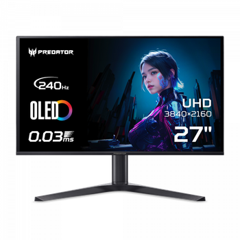 ACER Монітор ігровий 4k qd-oled 26,5",3840*2160,240 Гц x27x1bmiippruzx