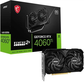 Відеокарта MSI GeForce RTX 4060 Ti VENTUS 2X BLACK 16G (912-V517-014)