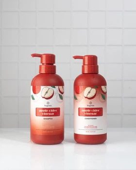 Набор для волос с яблочным уксусом Apple Cider Vinegar Shampoo Bogenia шампунь и кондиционер