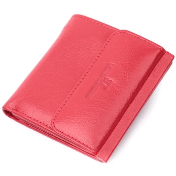 Кошелек среднего размера для женщин из монетницей из натуральной кожи ST Leather 22720 Красный