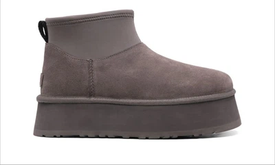 Уггі жіночі на платформі UGG Classic Mini Dipper Thundercloud 36 Сірі