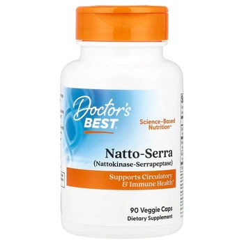 Наттокиназа и серрапептаза Doctor's Best (Natto-Serra) 90 капсул DRB00294