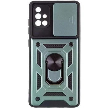 Протиударний броньований чохол із захистом камери для Samsung Galaxy A71 (A715) Armor Case Keysion green
