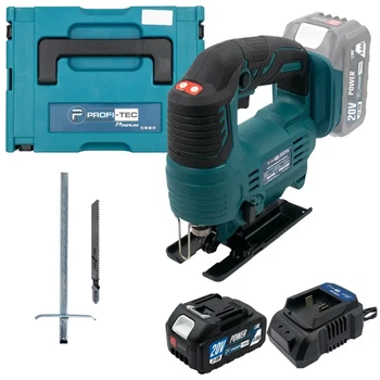 Акумуляторний лобзик PROFI-TEC PGS2080BL POWERLine (1×PT2040MP (4.0 Аг), зарядний пристрій)