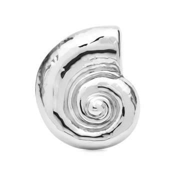 Брошь BROCHE бижутерия из стали Модерн Море Ракушка серебристая BRBF115425