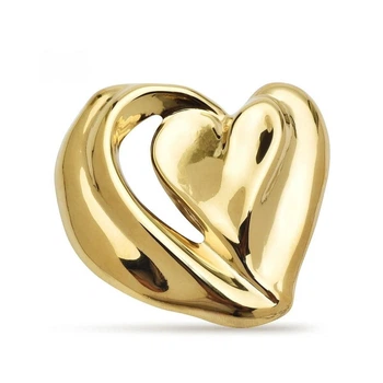 Брошь из стали BROCHE бижутерия Модерн Сердце Признание золотистая BRBF115416